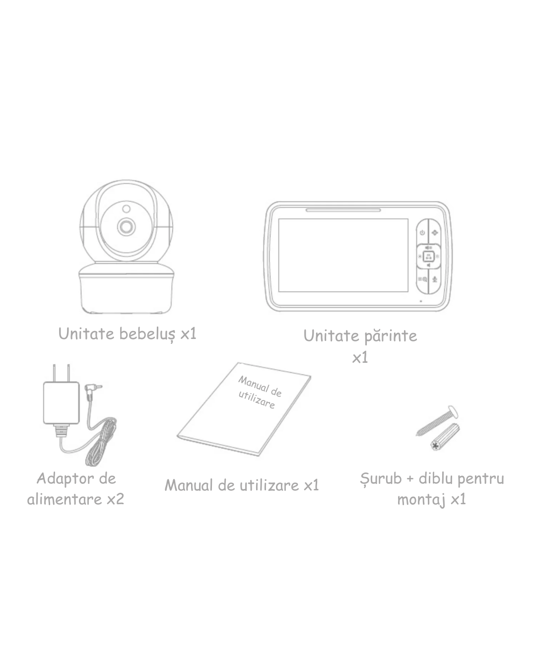 Monitor audio-video pentru bebeluși babystar