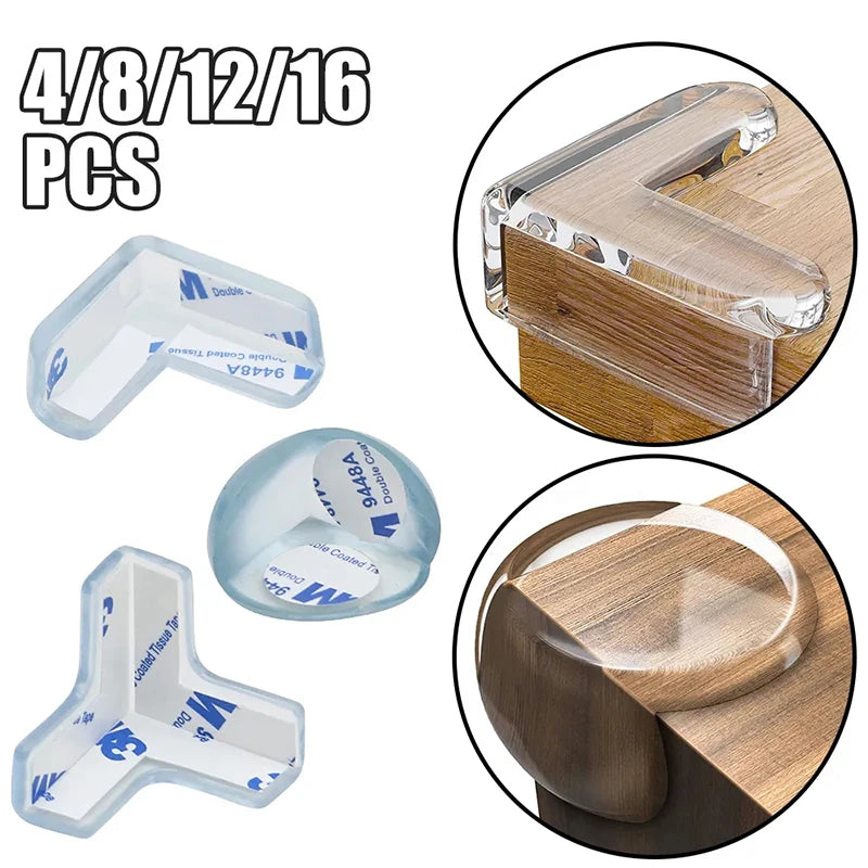 Protector Colțuri și Margini pentru Copii Anti-Șoc din Silicon Transparent