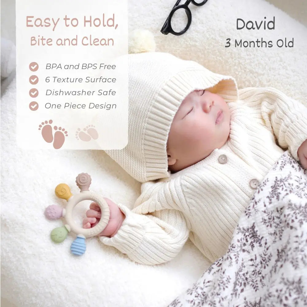 Jucărie pentru Dinti Bebeluși din Silicon pentru Alăptare și Relaxare Gingivală