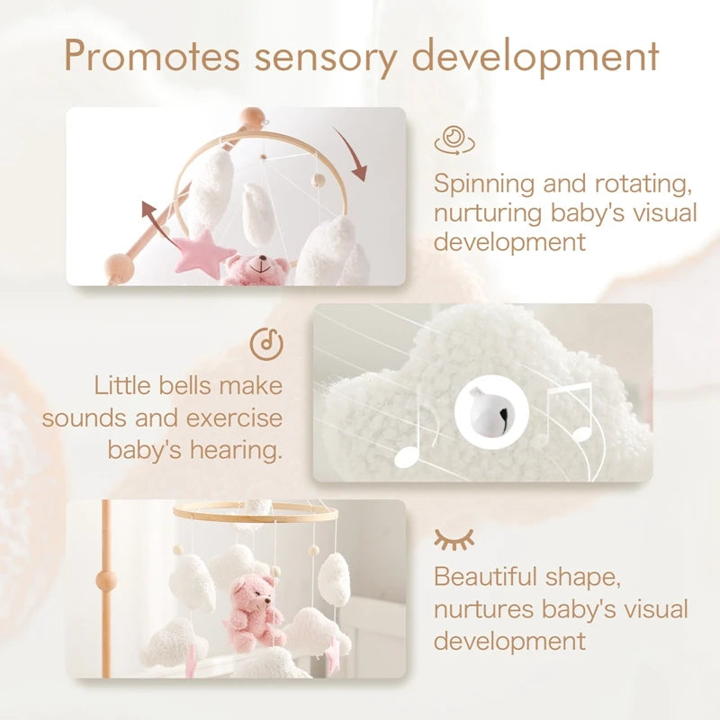 Jucărie Mobilă pentru Leagăn Bebeluși din Fibră Moale