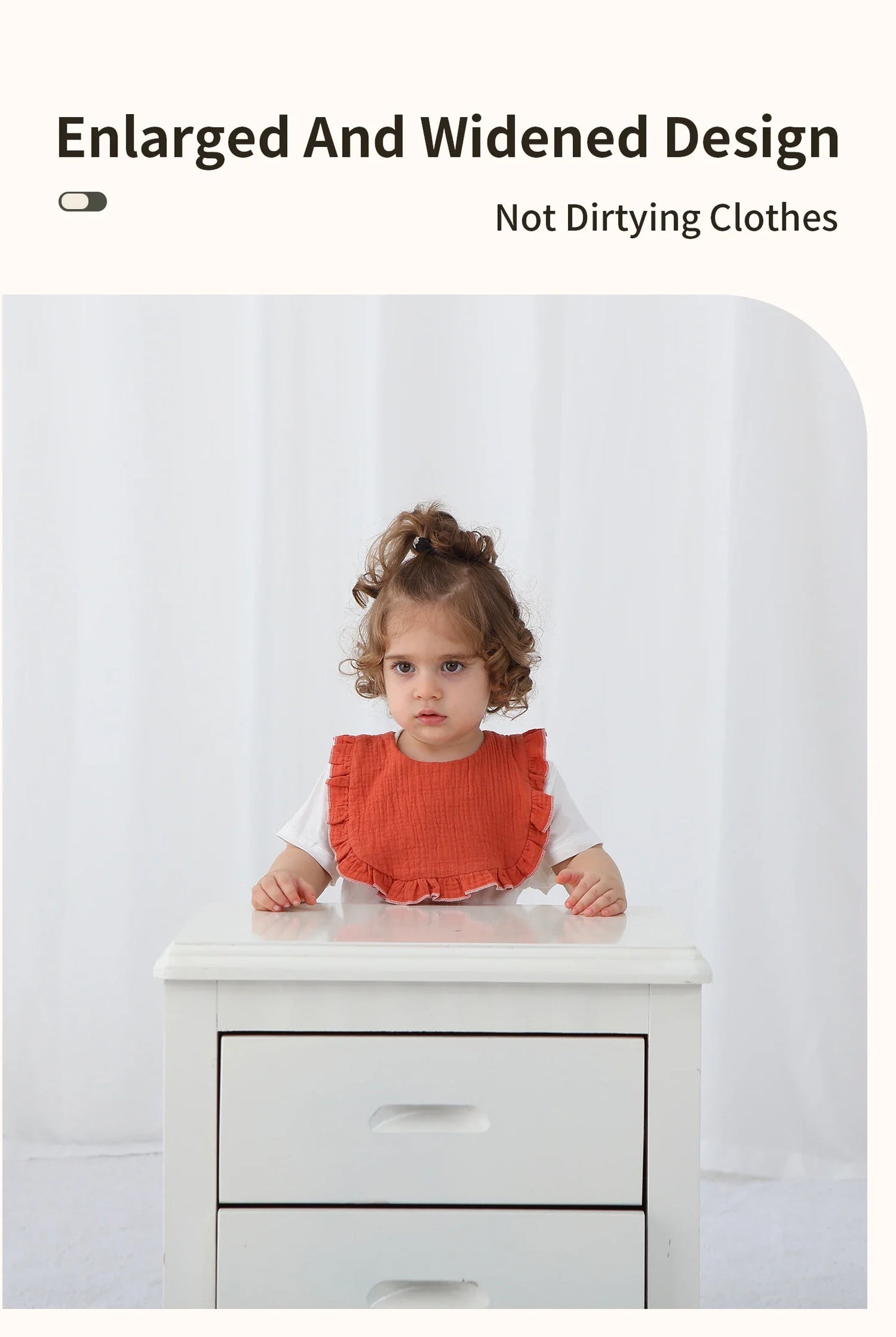 Bave din Bumbac pentru Bebeluși – Design Floral cu Dantelă și Volănașe