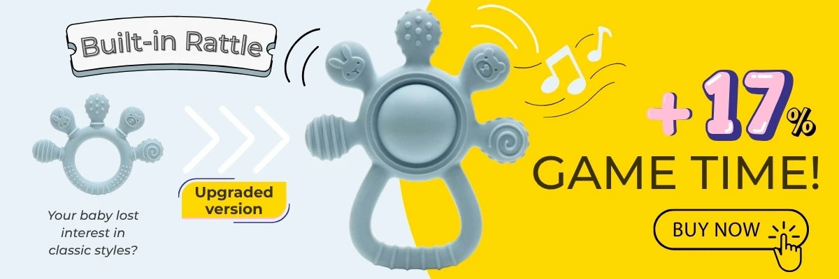 Jucărie pentru Dinti Bebeluși din Silicon pentru Alăptare și Relaxare Gingivală