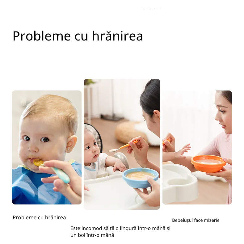 Biberon cu linguriță pentru bebeluși