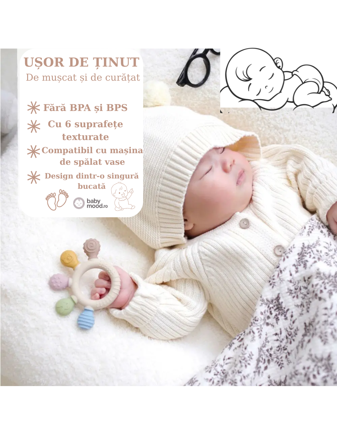 Jucărie pentru dinții bebelușului