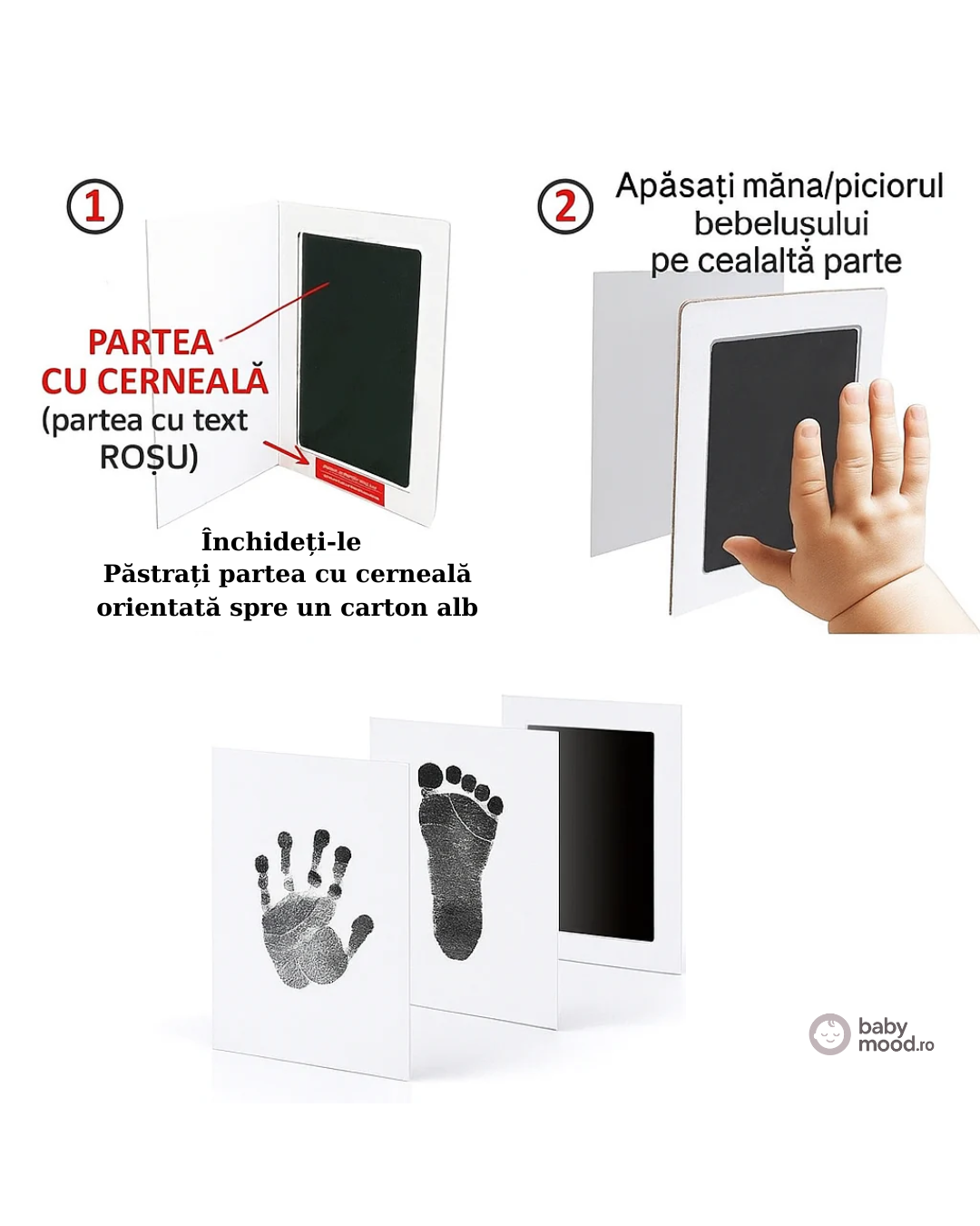 Kit DIY pentru amprentele mânuțelor și piciorușelor