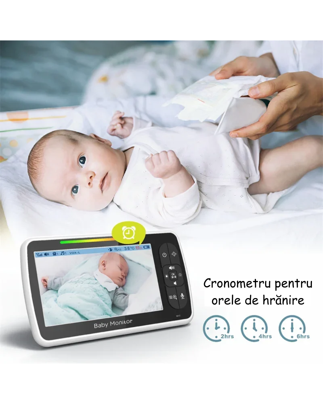 Monitor audio-video pentru bebeluși babystar