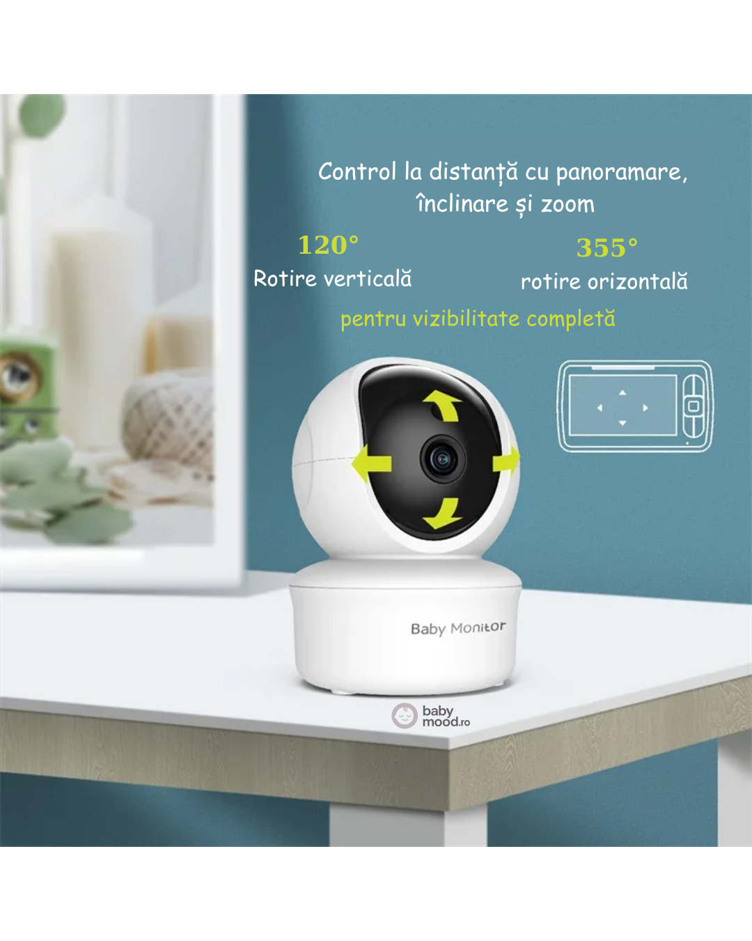 Monitor audio-video pentru bebeluși babystar