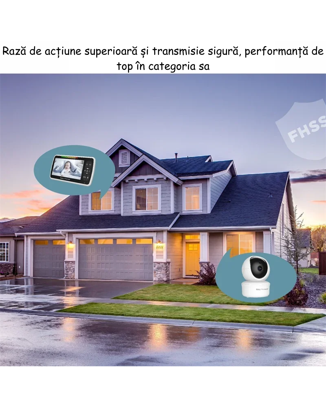 Monitor audio-video pentru bebeluși babystar