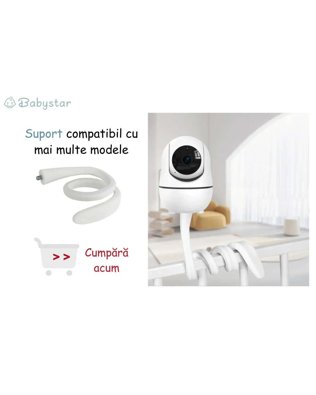Monitor audio-video pentru bebeluși babystar