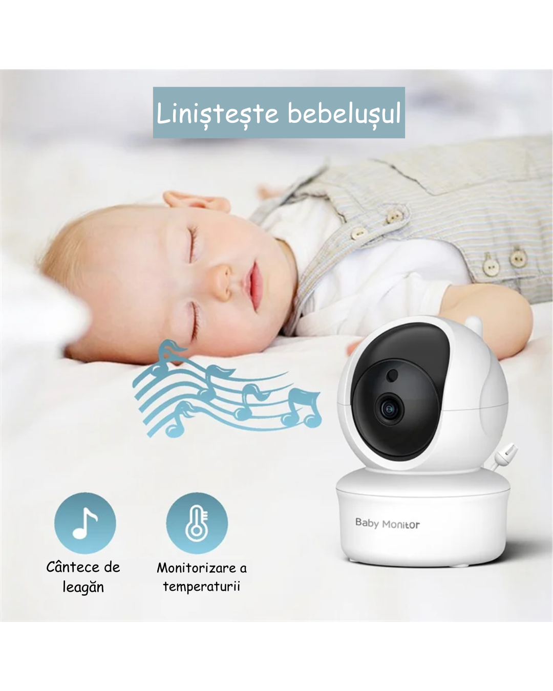 Monitor audio-video pentru bebeluși babystar