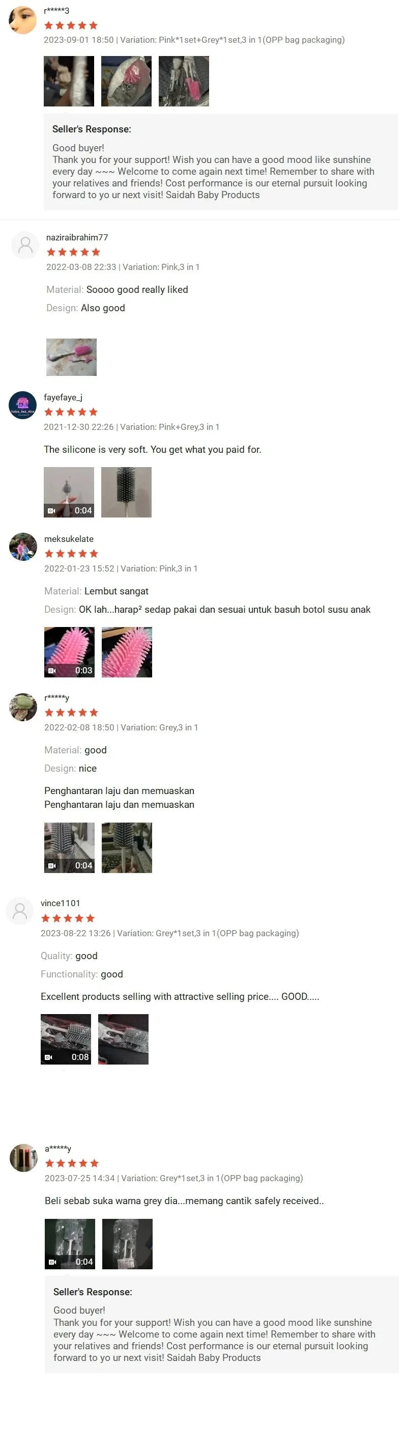 Set 3 în 1 Perie pentru Biberoane din Silicon + Perie pentru Suzetă Bebelusi și Sticlă pentru Curățare