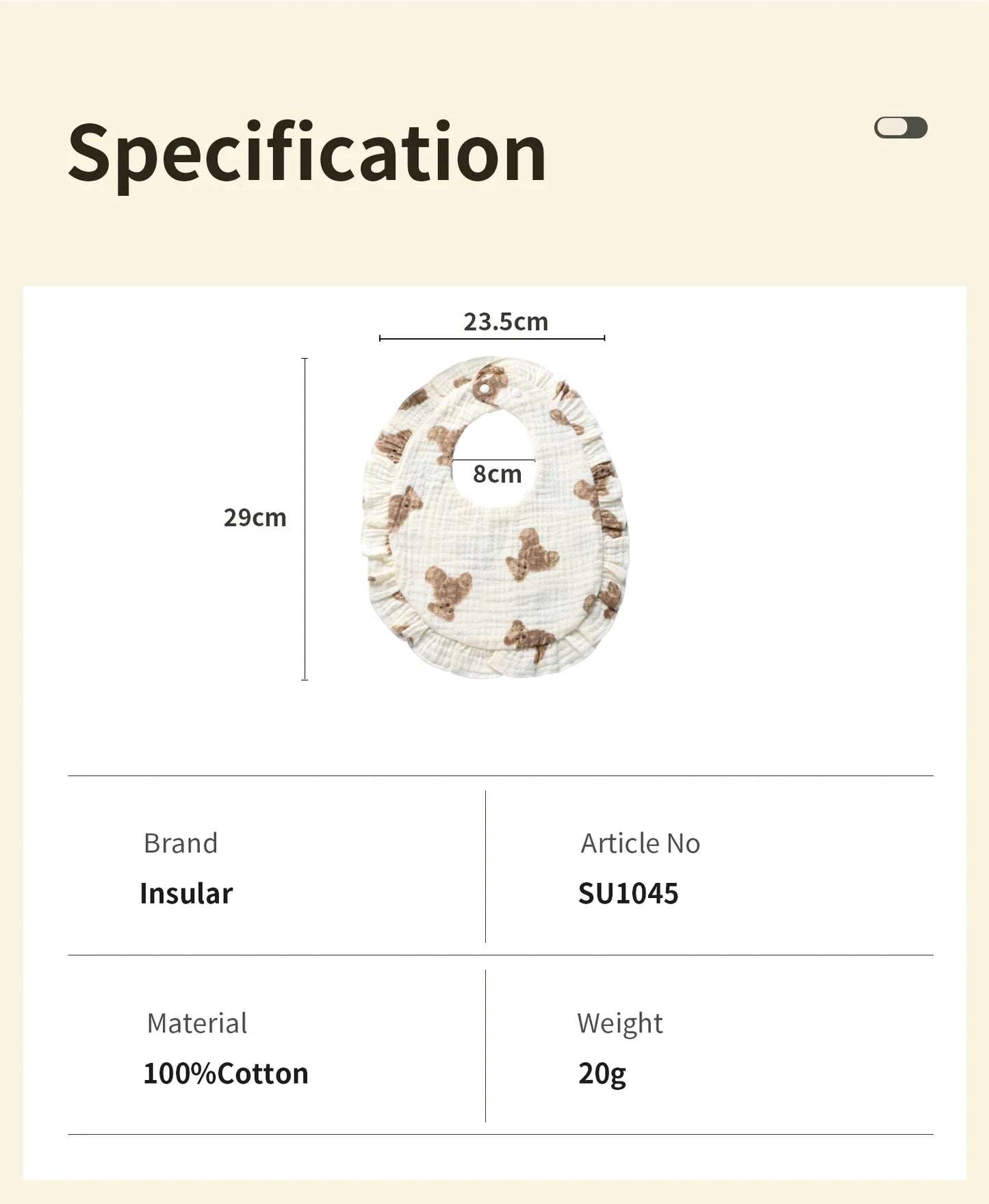 Bave din Bumbac pentru Bebeluși – Design Floral cu Dantelă și Volănașe