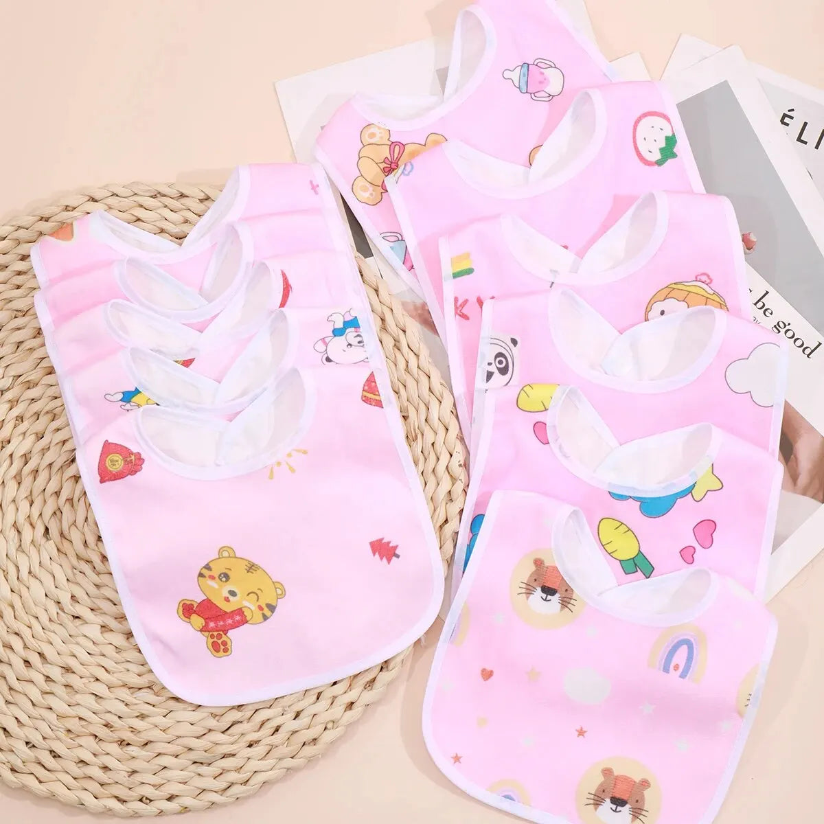 Set 5 bavețele impermeabile pentru bebeluși