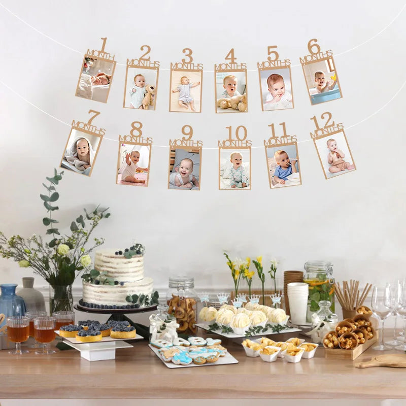 Banner Foto pentru Aniversare Bebeluș - Decorațiune Petrecere 1 an