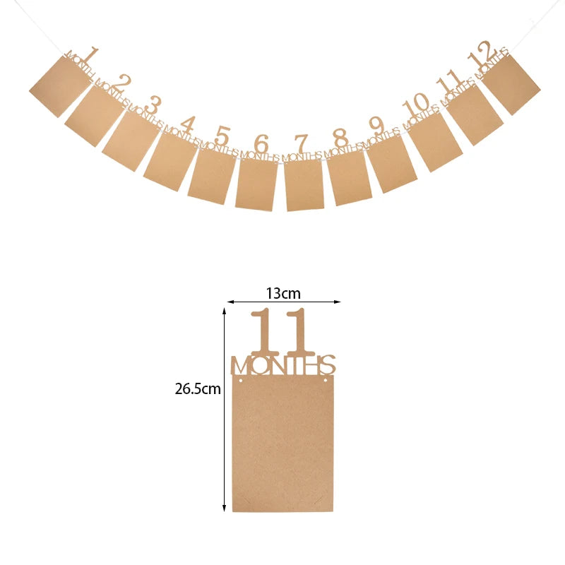 Banner Foto pentru Aniversare Bebeluș - Decorațiune Petrecere 1 an